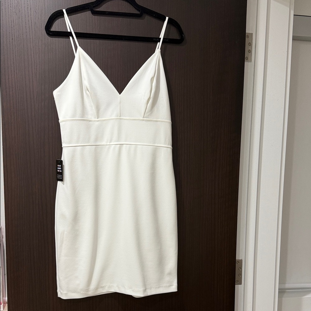Express White Spaghetti Strap Dress